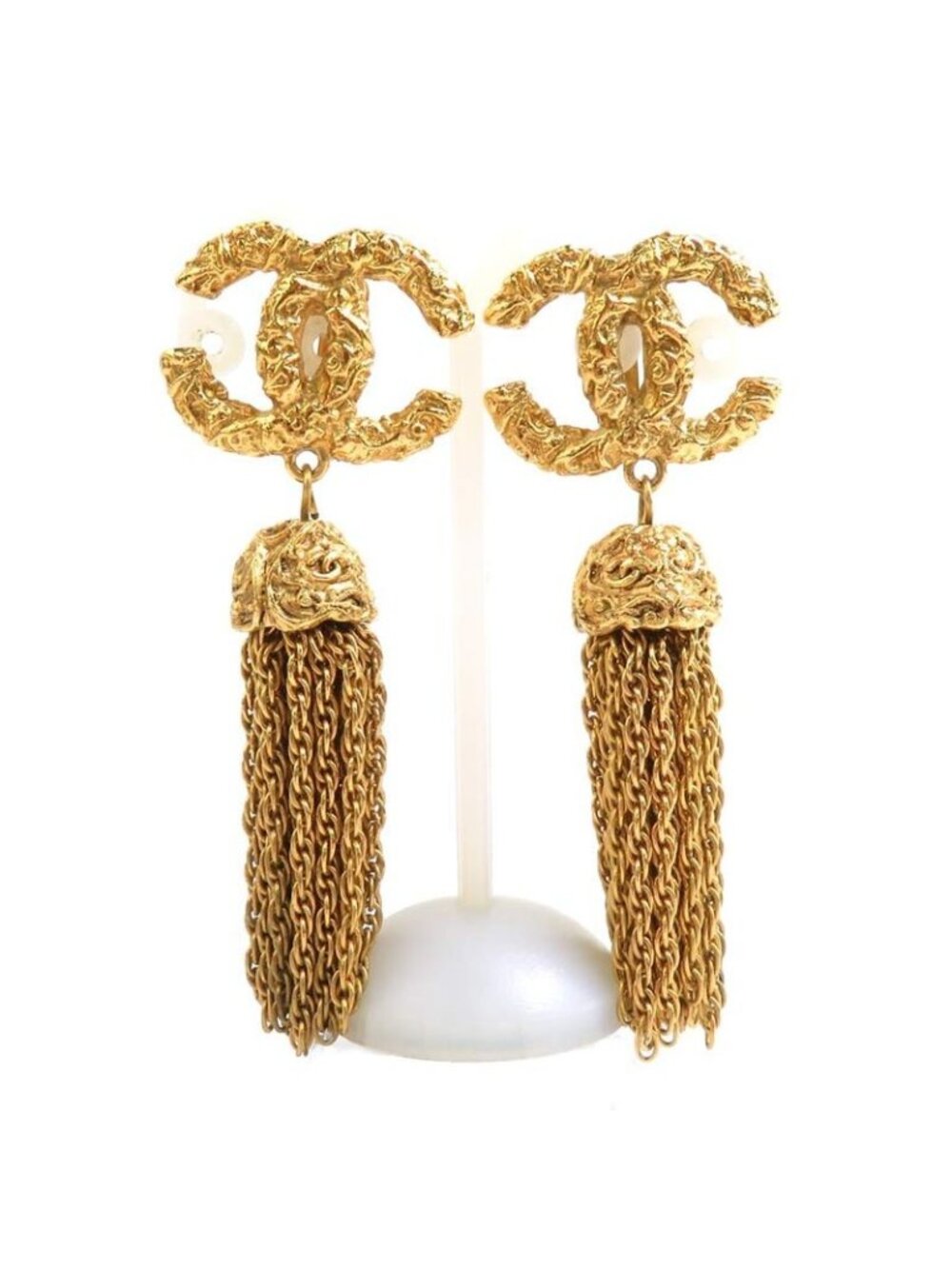 Chanel Earrings Coco Mark Tassel